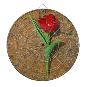 Red and Yellow Tulip Dartboard