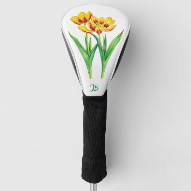 Red and Yellow Tullips Golf Head Cover (Front)