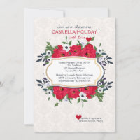 Red Anemones Invitation