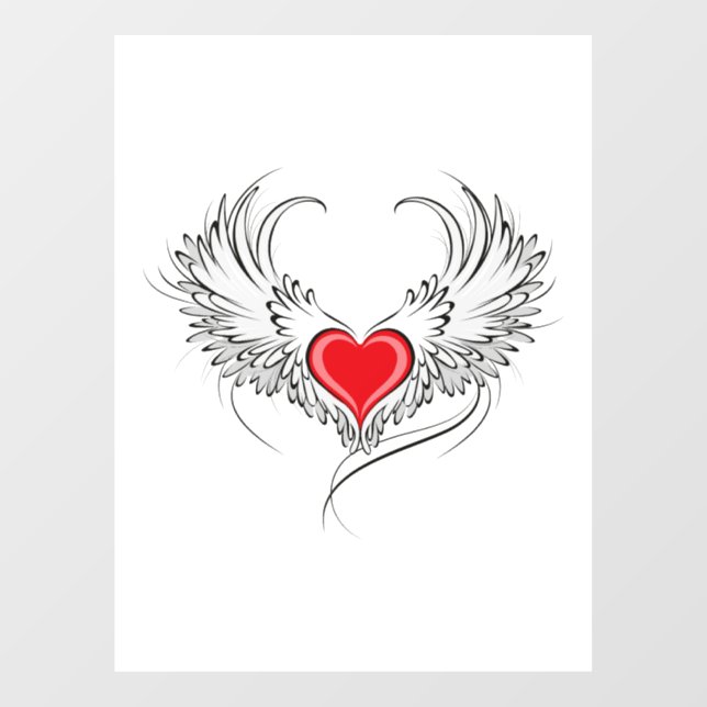 Red Angel Heart with wings (Sheet)