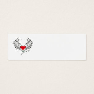 Red Angel Heart with wings