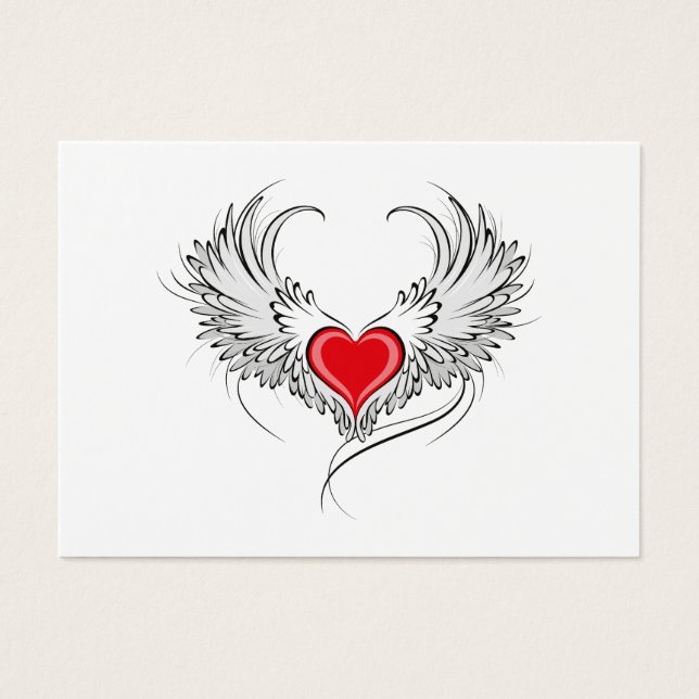 Red Angel Heart with wings (Front)