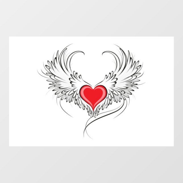 Red Angel Heart with wings (Sheet)