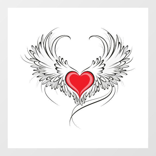 Red Angel Heart with wings (Sheet)