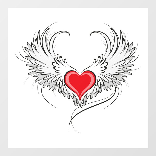 Red Angel Heart with wings (Sheet)