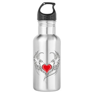 Red Angel Heart with wings 532 Ml Water Bottle