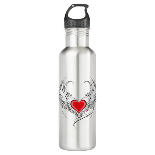 Red Angel Heart with wings 710 Ml Water Bottle