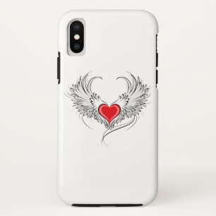 Red Angel Heart with wings Case-Mate iPhone Case