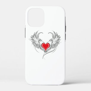 Red Angel Heart with wings iPhone 12 Mini Case
