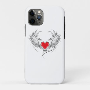 Red Angel Heart with wings Case-Mate iPhone Case
