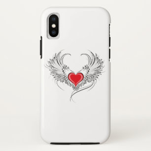 Red Angel Heart with wings Case-Mate iPhone Case