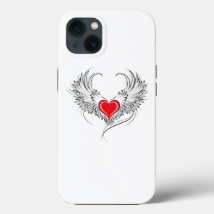 Red Angel Heart with wings iPhone 13 Case