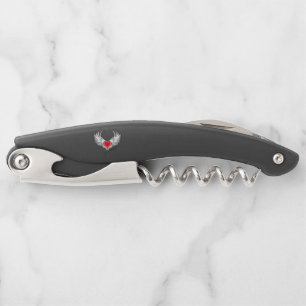 Red Angel Heart with wings Corkscrew