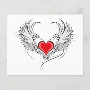 Red Angel Heart with wings Flyer