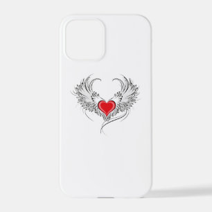 Red Angel Heart with wings iPhone 12 Pro Case