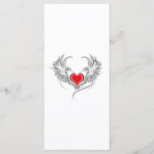 Red Angel Heart with wings Menu