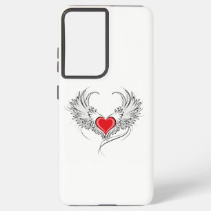 Red Angel Heart with wings Samsung Galaxy Case