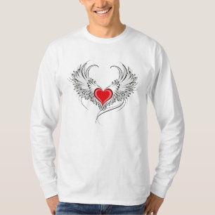 Red Angel Heart with wings T-Shirt