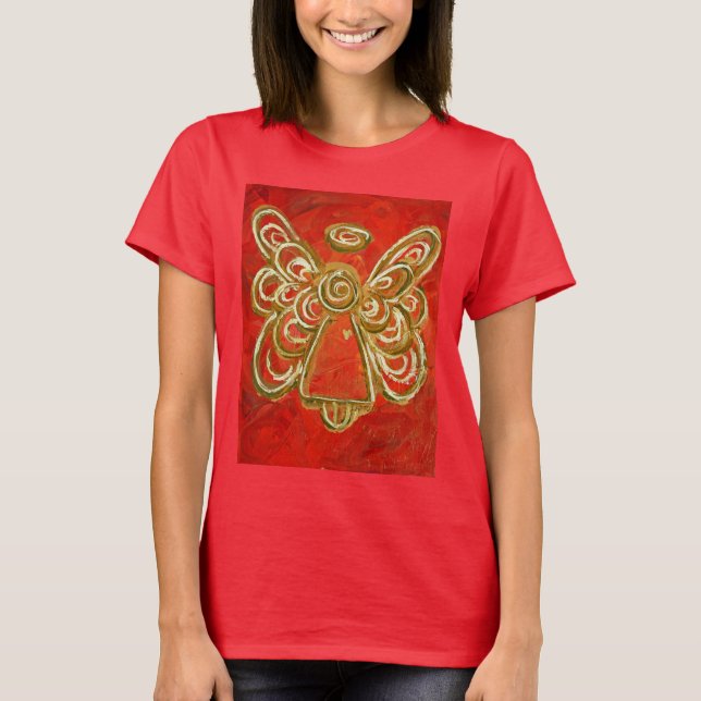 Red Angel T-shirt (Image on Both Sides) (Front)