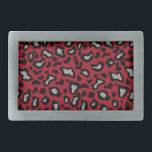 Red Animal Print Belt Buckle Gift<br><div class="desc">The design is from original art.</div>