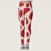 Red animal print Leggings