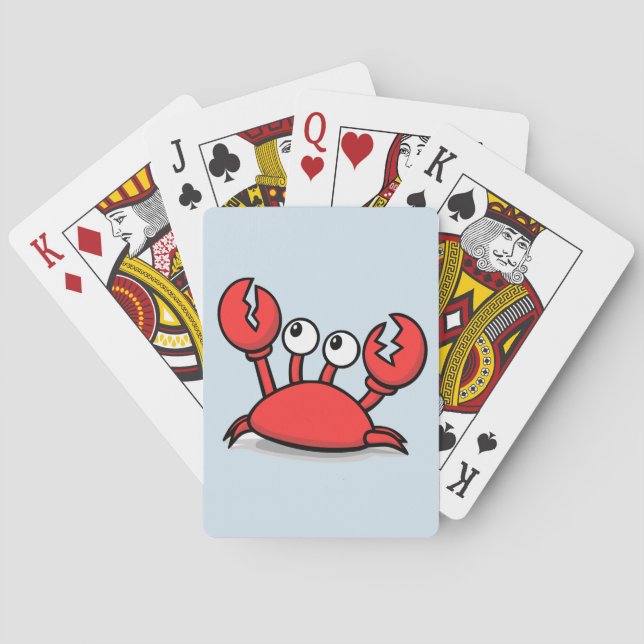 Red animated Crab Playing Cards (Back)