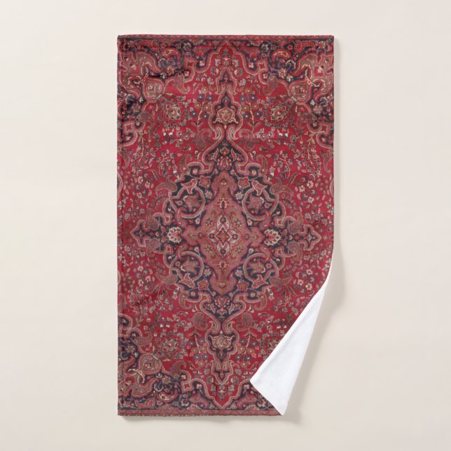 Red Antique Carpet Hand Towel (Hand Towel)