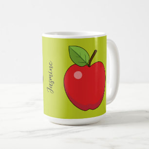 Red Apple Add Own Name Coffee Mug