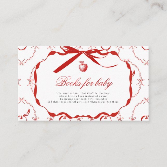 Red Apple Books for Baby Enclosure Card (Front)