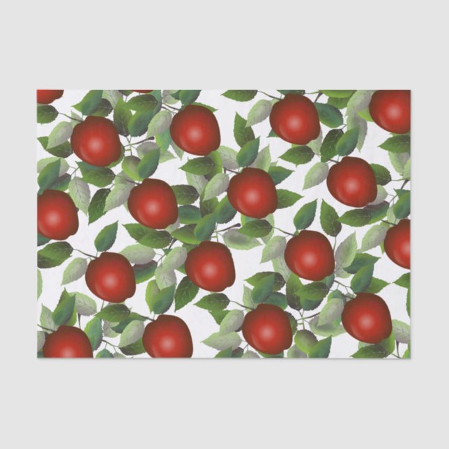 Red Apple Botanical Tissue Paper (Front)