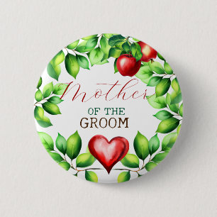 Red Apple Bridal Shower 6 Cm Round Badge