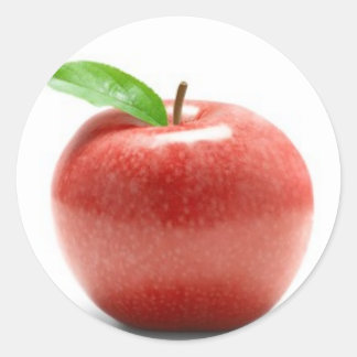 Red Apple Classic Round Sticker