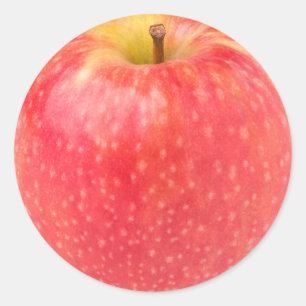 Red apple classic round sticker