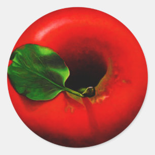 Red Apple Design Classic Round Sticker