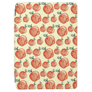 Red Apple Doodle Pattern iPad Air Cover