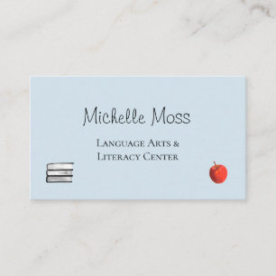 Red Apple Education Teacher Tutor Business Card