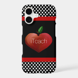 Red Apple Heart Teacher's iPhone 7 case