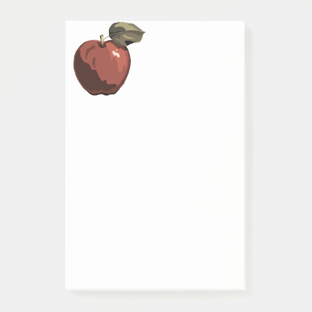 Red  apple illustration post-it notes (Front)