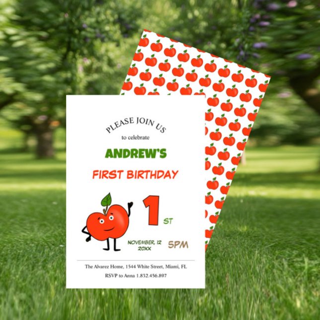 Red apple invitation (Creator Uploaded)