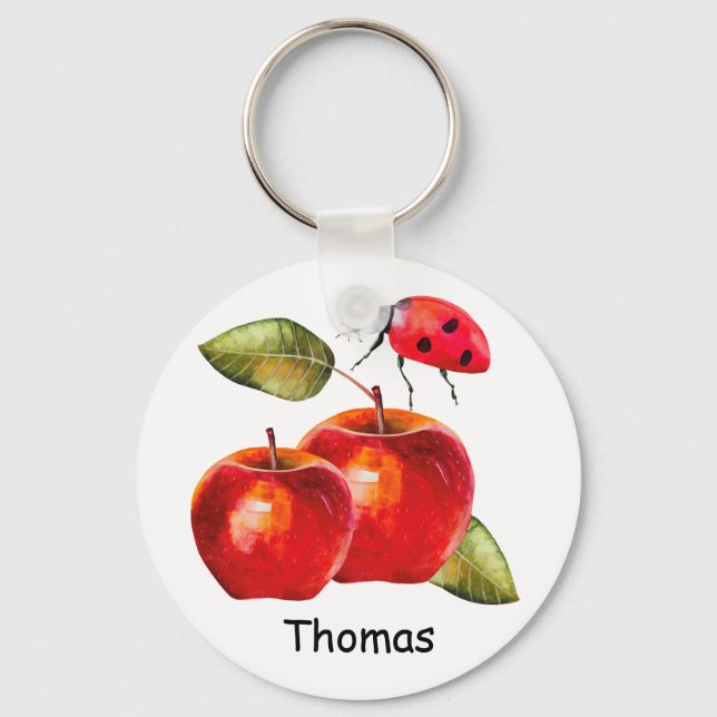 Red Apple  Key Ring (Front)