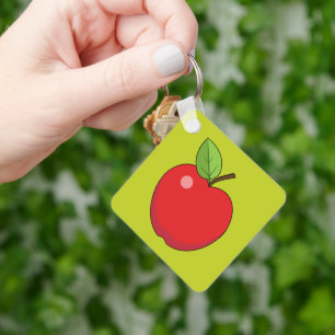 Red Apple Key Ring