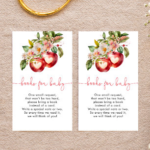 Red Apple of my Eye Books for Baby Ticket Enclosure Card