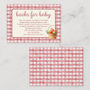 Red Apple Of Our Eye Baby Shower Books for Baby Enclosure Card