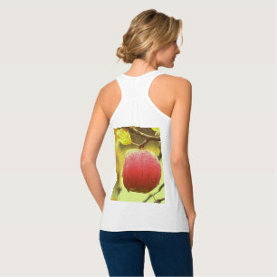 "Red Apple on Tree" Cute Photo. Buy Now Singlet