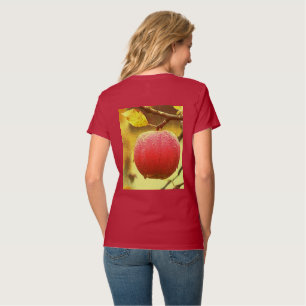 "Red Apple on Tree" Cute Photo. Buy Now T-Shirt