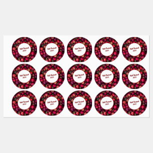 Red Apple Party Customisable Labels