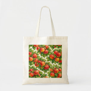 Red Apple Pattern Tote Bag
