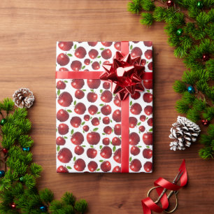 Red Apple pattern Wrapping Paper