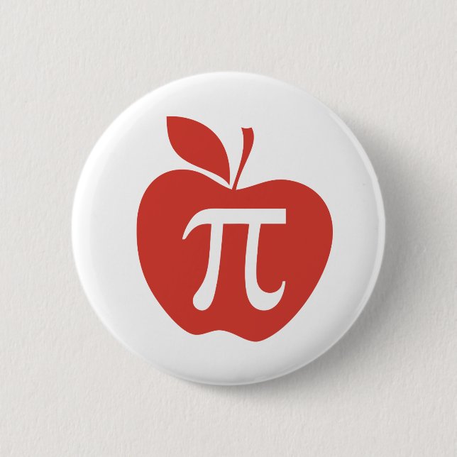 Red Apple Pie 6 Cm Round Badge (Front)