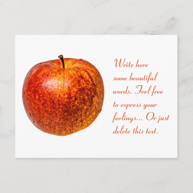 Red apple postcard (Front)
